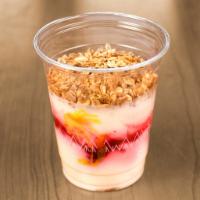 Berry-Yogurt Parfait · organic yogurt & honey served with a mixed berry blend & organic almond granola