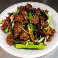 H7. Mongolian Beef · Hot and spicy. 