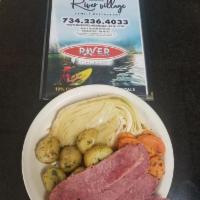 Corned Beef Hash · Corned beef mixed with sweet onions, green peppers and baby potatoes grilled to order served...
