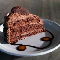 Chocolate Wipeout Cake · A rich chocolate cake consisting of three chocolate layers with a rich chocolate mousse fill...