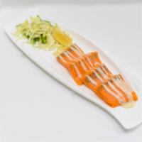 Salmon Kebab · 4 pieces. Fresh salmon marinated our chef's secret recipe sauce baked in our tandoor.