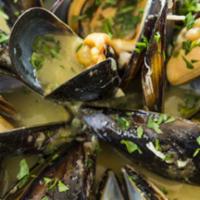 Fresh Drunken Mussels · A pound of mussels sauteed in citrus wheat beer and delicious spices.