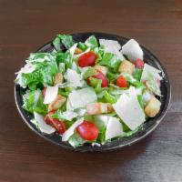 REG Chopped Caesar Salad · Organic Kale , Romaine, Cherry tomatoes, Herb croutons, Shaved parmesan, Caesar dressing