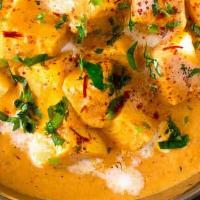 Shahi Paneer · Cubes of cottage cheese cooked in a gravy made up of cream, tomatoes, and spices.