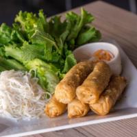 1. Cha Gio · 5 cuon. 5 pieces. Crispy rolls filled with pork, shrimp. Clear vermicelli and vegetable serv...