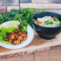 Pho Soy Chicken BBQ · Vietnamese noodle soup.