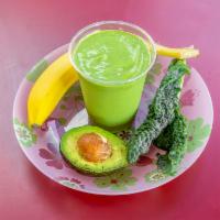 Green Isle Smoothie (Vegan, GF) · A refreshing smoothie made with apple, peach, banana, and spinach. Other ingredients: almond...