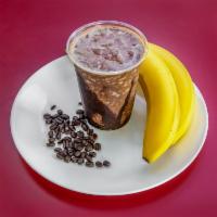 Mocha Madness Smoothie (Vegan, GF) · Smoothie made with espresso, chocolate, banana, and almond milk. Gluten-free.