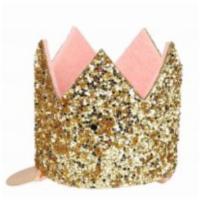 Gold Glitter Crown · Embrace your inner princess by donning this fantastic petite gold glitter crown hair clip. W...