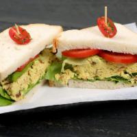 Egg Salad Sandwich · Lettuce and tomato on whole wheat.