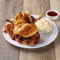 Sliced Beef Brisket Sandwich Platter · Served with a choice of 2 sides.