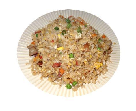 Fried Rice    · Stir-fried rice with eggs, pea and carrots, green onion, and choice of meat.