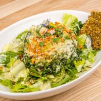 Dandelion Salad · Mix of dandelion green, cabbage, red onion, hemp seed, and almond/
sunflower seed cheese. Ma...