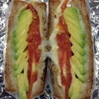 Cisco's Grilled Cheese · Melted Muenster Cheese, Avocado and Tomatoes.