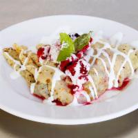 Crepe with Berries and Creme Fraiche · 