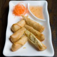 A1 Crispy Spring Roll (4Pcs) · Deep-fried spring roll stuffed with glass noodle, cabbage, carrot
