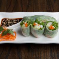 A7 Fresh Summer Roll · Fresh vegetable, tofu, and vermicelli noodles wrap with rice paper. Served with tamarind sau...