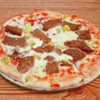 Greek Special Pizza · Feta cheese, gyro meat and pepperoncini peppers.