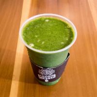 The Greenwood Smoothie · 20 oz. - kale, spinach, ginger, banana, cinnamon, and apple juice.