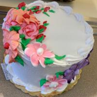 7 in Cake · Chocolate or vanilla cake. Fudge or Buttercream filling. All cakes have buttercream icing on...
