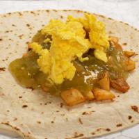 #02 (Westside) · Egg, potatoes and green chile. 550 calories.