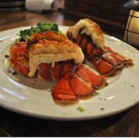 Twin Lobster Tails · two 6oz lobster tails with a choice of side