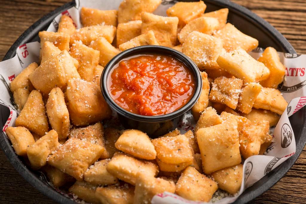 Rosati's Dough Nuggets  · Bite-sized pieces of crispy pizza dough tossed in garlic butter sauce and served with a side of marinara. Serves 3-4.