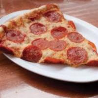 Pepperoni Jumbo Pizza Slice · A mouth-watering jumbo pizza slice with fresh mozzarella cheese and fresh pepproni. One of t...