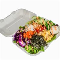 Regular 1/2 Salad and 1/2 Rice Bowl · 1/2 salad and 1/2 white or brown rice bowl with 2 scoops protein.