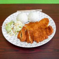 40. Chicken Katsu · Covered in panko breadcrumbs and fried.