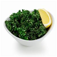 Steamed Kale · Gluten-free and vegan.