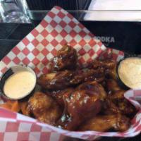 50 Pieces Velocity Wings  · Our signature hand-breaded crispy southern fried wings, served with sauce on the side (choic...