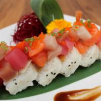 Shogun Chirashi Dinner · Assorted sashimi on top of sushi rice.