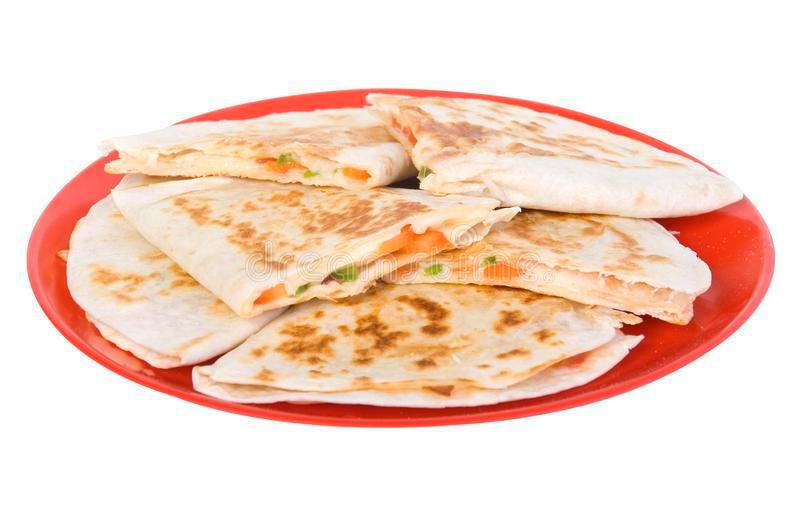 Cheese Quesadilla · Cheddar cheese and mozzarella cheese with salsa and sour cream.