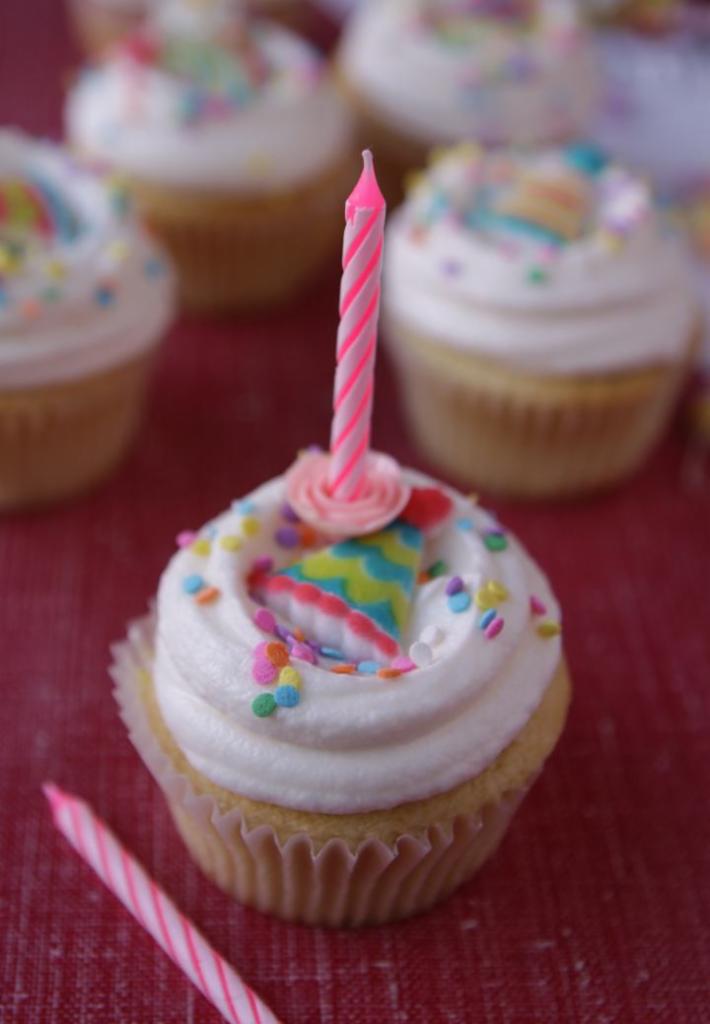Birthday Candle (Box of 24) · Add a box of (24) candles to your order. Colors and designs may vary.

Cupcakes not included.