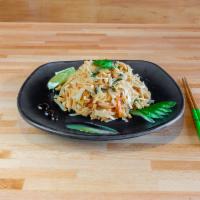 Chicken Pad Thai · Stir fried rice noodle dish.