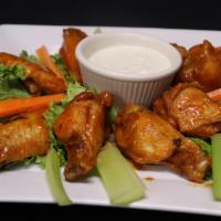 Buffalo Wings · Served with carrots, celery and ranch dressing