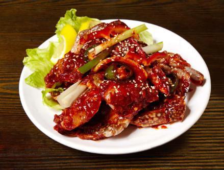 A10. Gejang · Raw crab marinated with special spicy house sauce. Spicy.