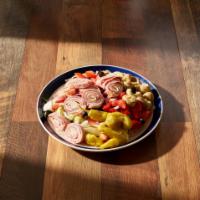 Antipasto Salad · Lettuce, tomato, olives, red onions, ham, salami, provolone, prosciutto, roasted peppers, ma...