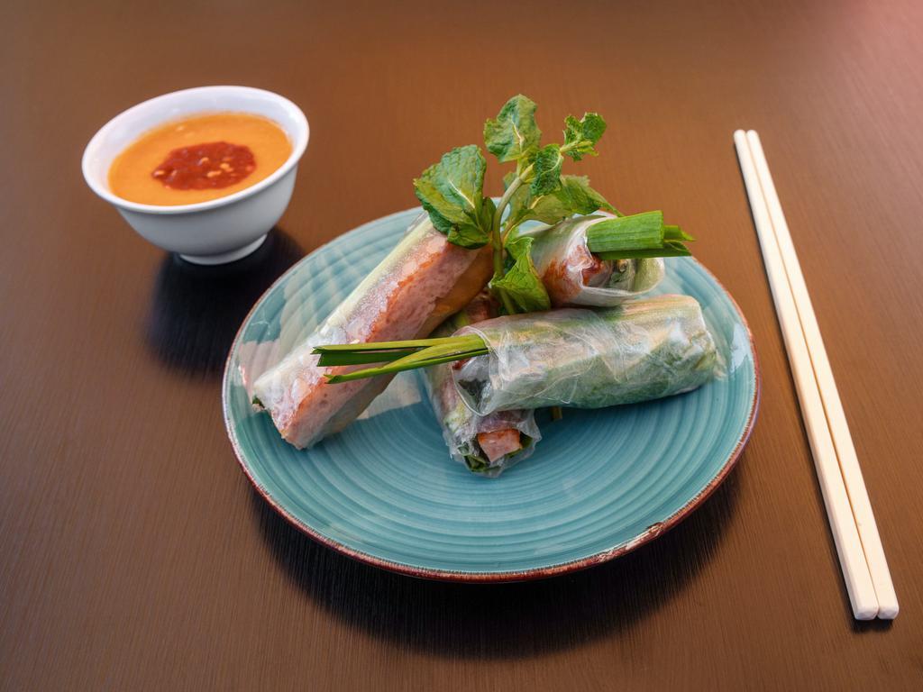 Nem Nuong Cuon An Nam (2) · Grilled pork patties spring rolls