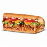 Mesquite Chicken Sub · With bacon, cheddar, lettuce, tomatoes, onions, ranch.