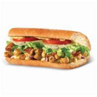 Honey Mustard Chicken Sub · With bacon, Swiss, lettuce, tomatoes, onions.