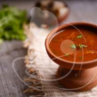 Mulligatawny Soup · Features a broth made from lentils and boiled rice.