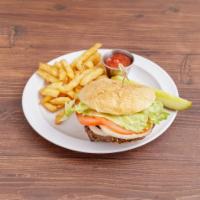California Burger · Served with Lettuce, Tomato, Onion & Mayonnaise