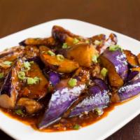704. Eggplant 茄子 · Garlic sauce 魚香, Peking style 醬燒, ground pork 肉末. 