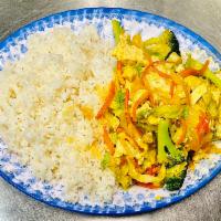 Steamed Rice with Lemongrass Tofu · Vegetarian.