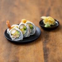 Shrimp Tempura Roll (5 pieces) · Shrimp tempura, avocado and cucumber. 