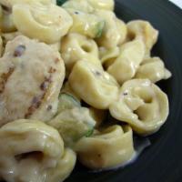 Fettuccine Alfredo with Grilled Chicken and Broccoli · 