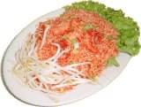 Mee Krob · Crisp rice noodles with shrimp sauteed in a delightful plum sauce, served with bean sprouts.