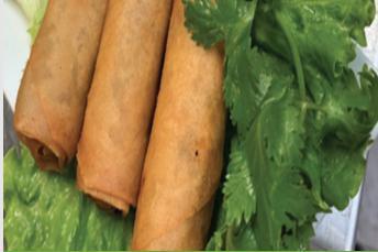 3 Vietnamese Egg Rolls · Minced pork with onions, mushrooms rolled in egg roll wrapper, deep fried served with fish sauce.